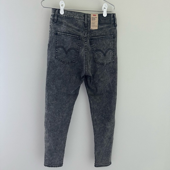 NWT Levi’s Women’s Mile High Skinny Jeans Gray Acid Wash Button Ankle Size 10/30 - Picture 2 of 10